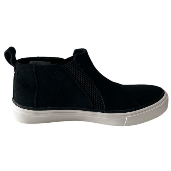 TOMS Black Slip-On Faux Suede Sneakers Black Size 7.5 - Picture 3 of 10